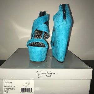 Jessica Simpson suede wedges